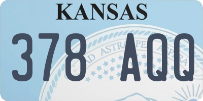 KS license plate 378AQQ