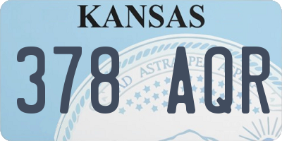 KS license plate 378AQR