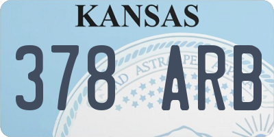 KS license plate 378ARB