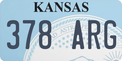 KS license plate 378ARG