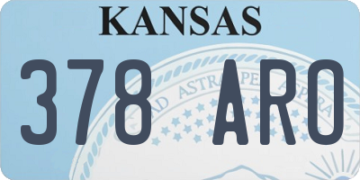 KS license plate 378ARO