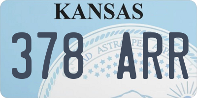 KS license plate 378ARR