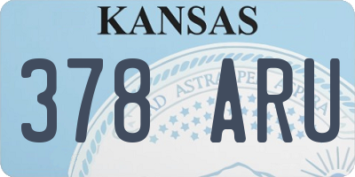 KS license plate 378ARU