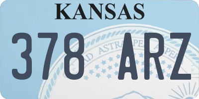 KS license plate 378ARZ