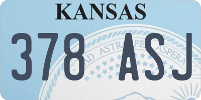 KS license plate 378ASJ