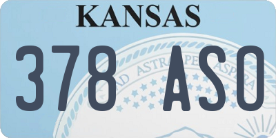 KS license plate 378ASO