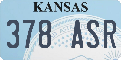 KS license plate 378ASR