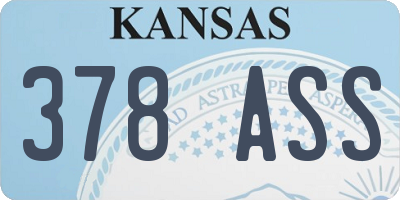 KS license plate 378ASS