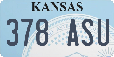 KS license plate 378ASU