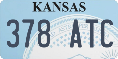 KS license plate 378ATC