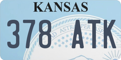 KS license plate 378ATK