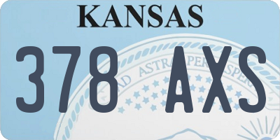 KS license plate 378AXS