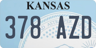 KS license plate 378AZD