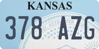 KS license plate 378AZG