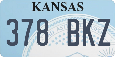 KS license plate 378BKZ