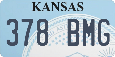 KS license plate 378BMG