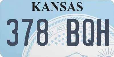 KS license plate 378BQH