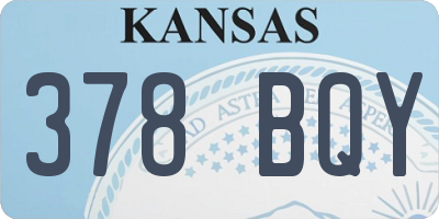KS license plate 378BQY