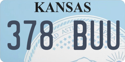 KS license plate 378BUU
