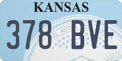 KS license plate 378BVE