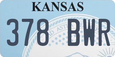 KS license plate 378BWR