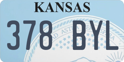 KS license plate 378BYL