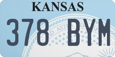 KS license plate 378BYM