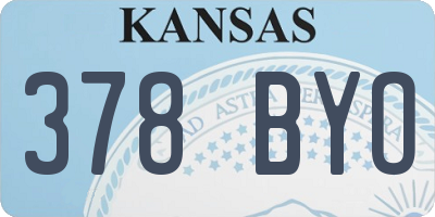 KS license plate 378BYO
