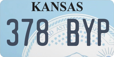 KS license plate 378BYP