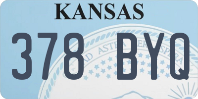 KS license plate 378BYQ