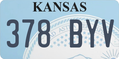 KS license plate 378BYV