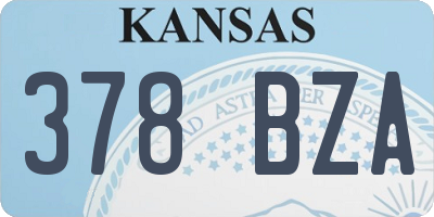 KS license plate 378BZA