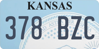 KS license plate 378BZC