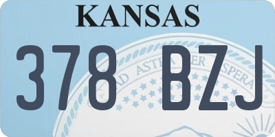 KS license plate 378BZJ