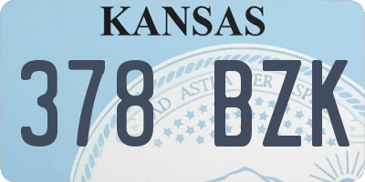 KS license plate 378BZK