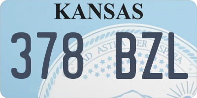 KS license plate 378BZL