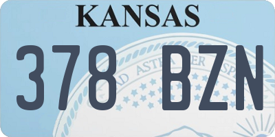 KS license plate 378BZN