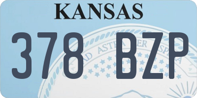 KS license plate 378BZP
