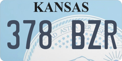 KS license plate 378BZR