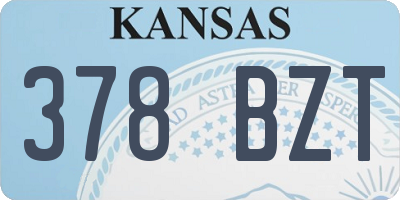 KS license plate 378BZT