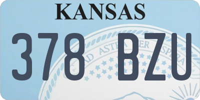 KS license plate 378BZU