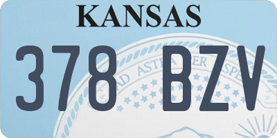 KS license plate 378BZV
