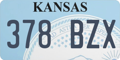 KS license plate 378BZX
