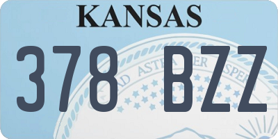 KS license plate 378BZZ