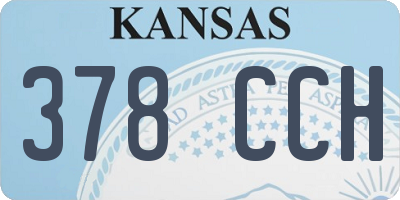 KS license plate 378CCH