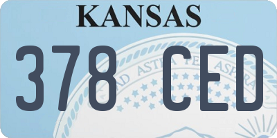 KS license plate 378CED