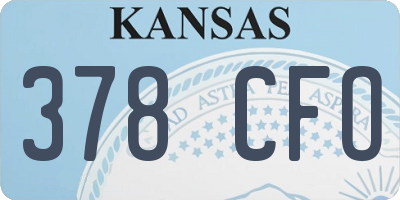 KS license plate 378CFO