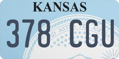 KS license plate 378CGU