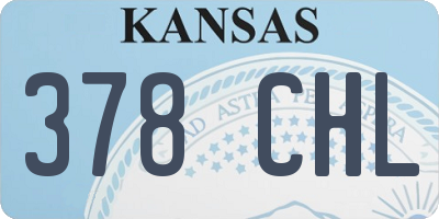 KS license plate 378CHL