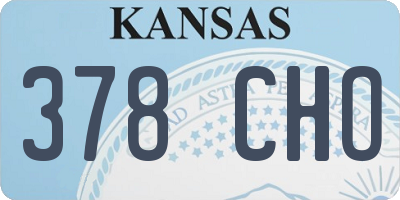 KS license plate 378CHO